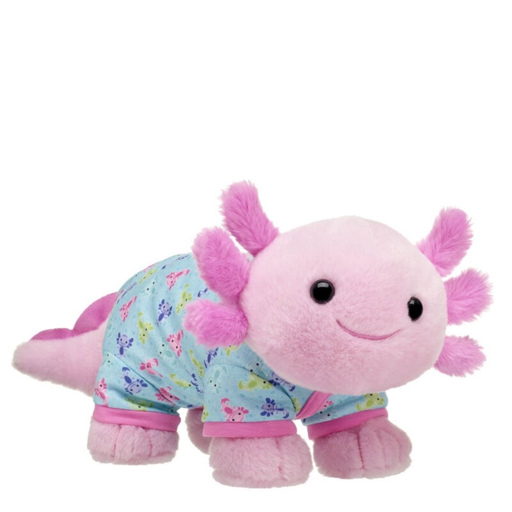 Build A Bear Pink Axolotl 19" Long Plush Stuffed- Matching Axoloti Sleeper